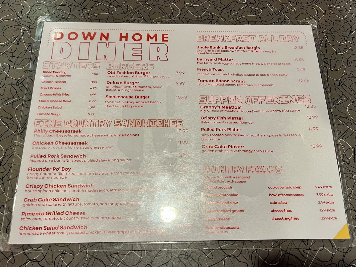 Down Home Diner Menu - Image 5